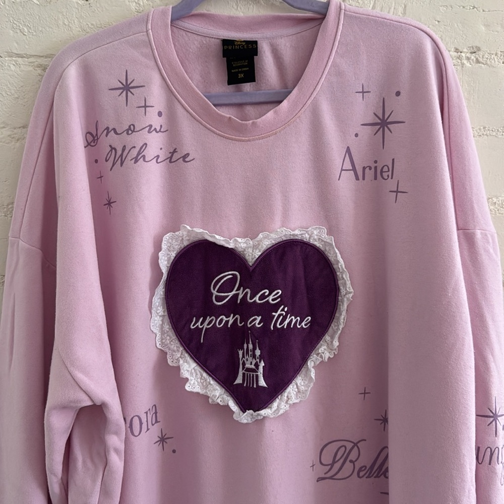 Disney Princess Once Upon a Time Heart Crewneck - BoxLunch Exclusive - Picture 2 of 6